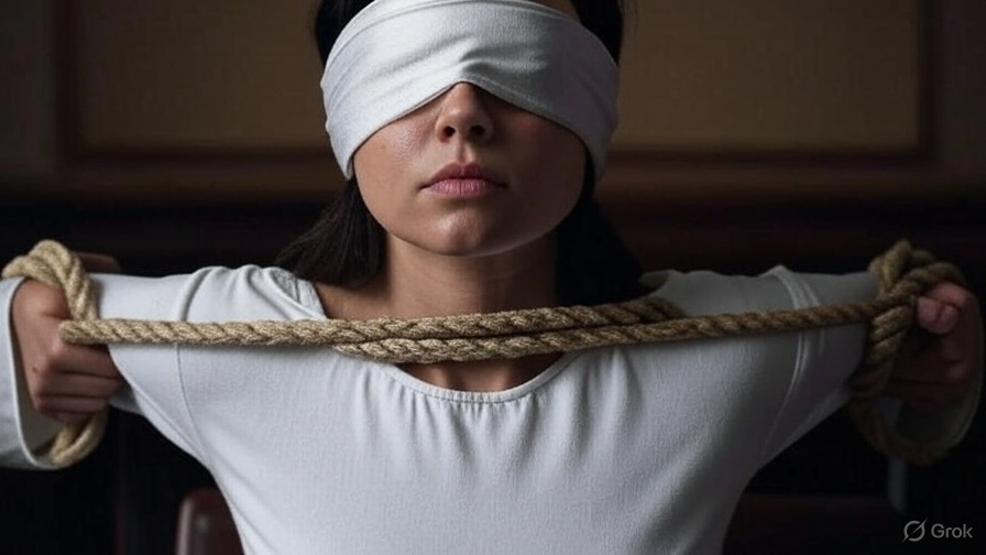 Justice's not only blind but has its hands tied