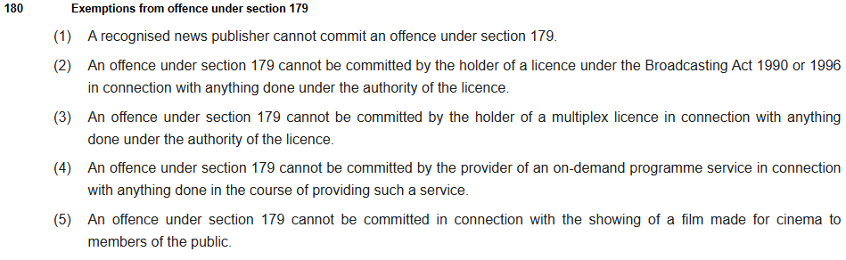 Online Safety Act 2023 - Article 180